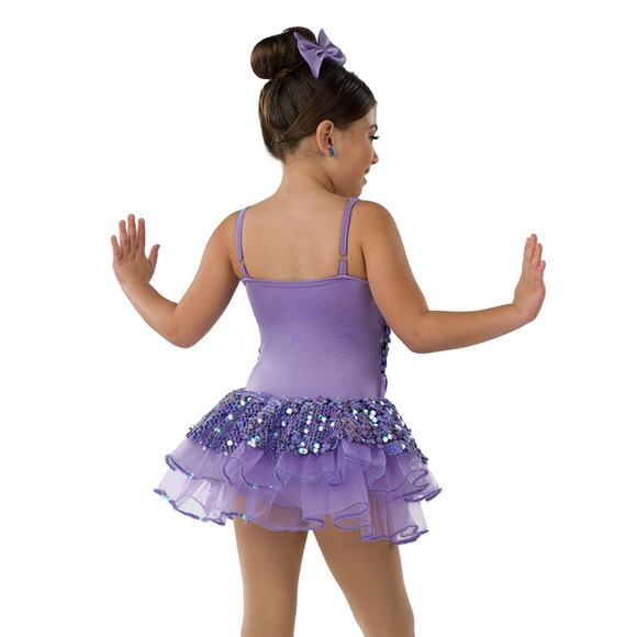Dance Costume Medium Child Purple Wish Come True 24053Y Jazz Tap Sequins Skirt - Picture 2 of 3